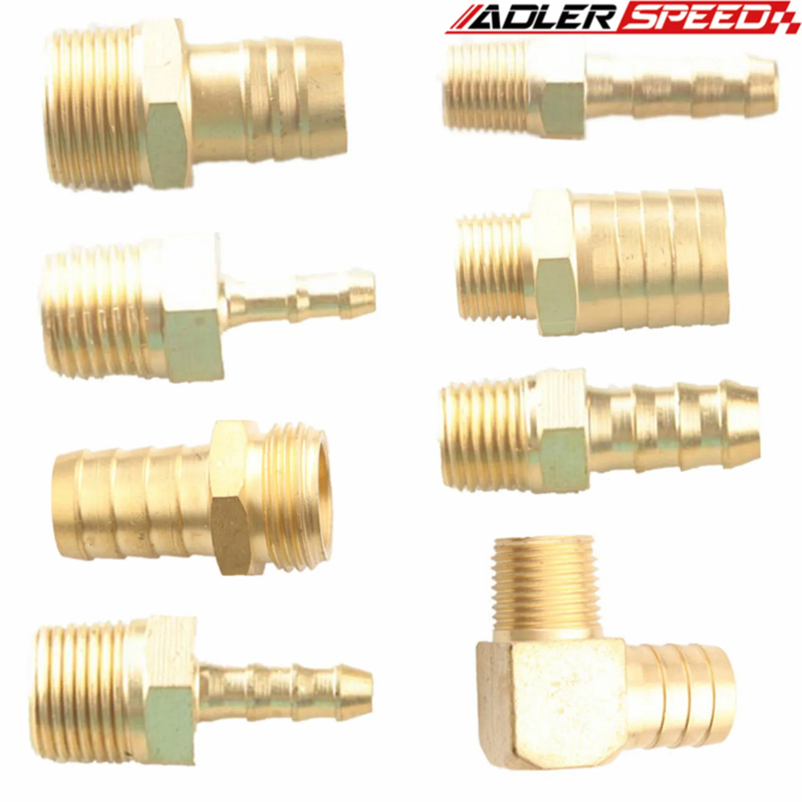 

ADLERSPEED 1/8'' 1/4'' 3/8'' 1/2" NPT To 4mm 6mm 8mm 10mm Barbed Brass Hose Barb Thread Pipe