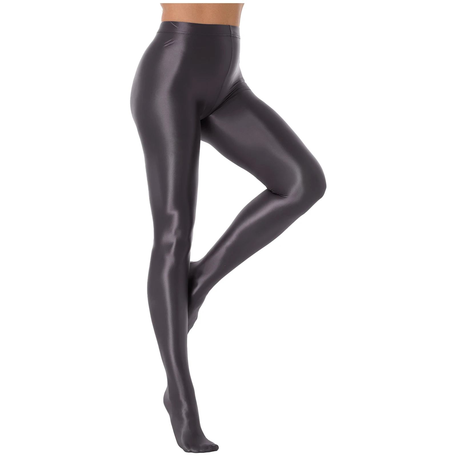 Glossy Ballet Dance Leggings para Mulheres, Meia-calça Moda Feminina, Calças Yoga, Treino Fitness, Calças Esportivas Treino