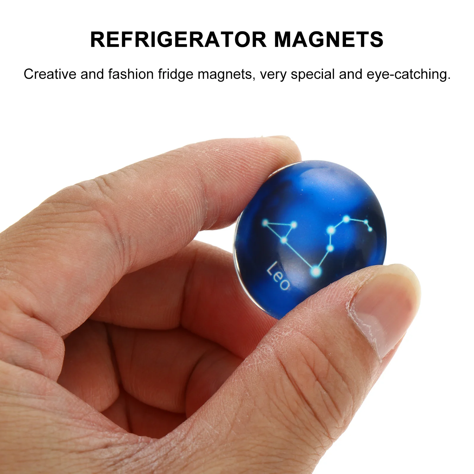 

12 Pcs Magnets Zodiac Magnetic Fun for Fridge Water Proof Cute Blue Decorative Refrigerator