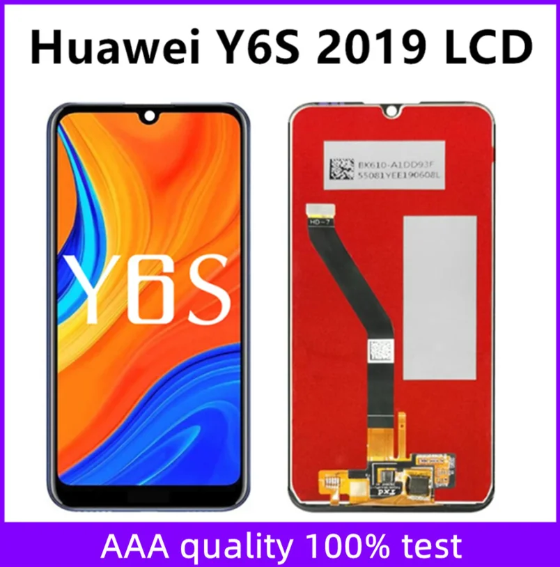 

6.09" LCD For Huawei Y6S 2019 JAT-LX3/L29/LX1/L41 LCD Display Touch Screen Digitizer Assembly Replacement