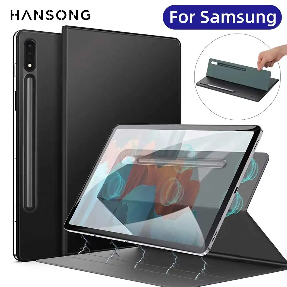 

Чехол для Samsung Tab S6 Galaxy Tab S9 FE S8 S9 Ultra S8 S10 Plus S8 S7 FE S7 Plus S7 S6 Lite S6 с подставкой/держателем для ручек