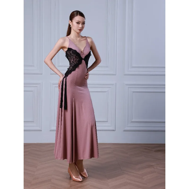 customized TID modern dance dress ballroom dance waltz big swing dress high-end women's vestito latino americano donna