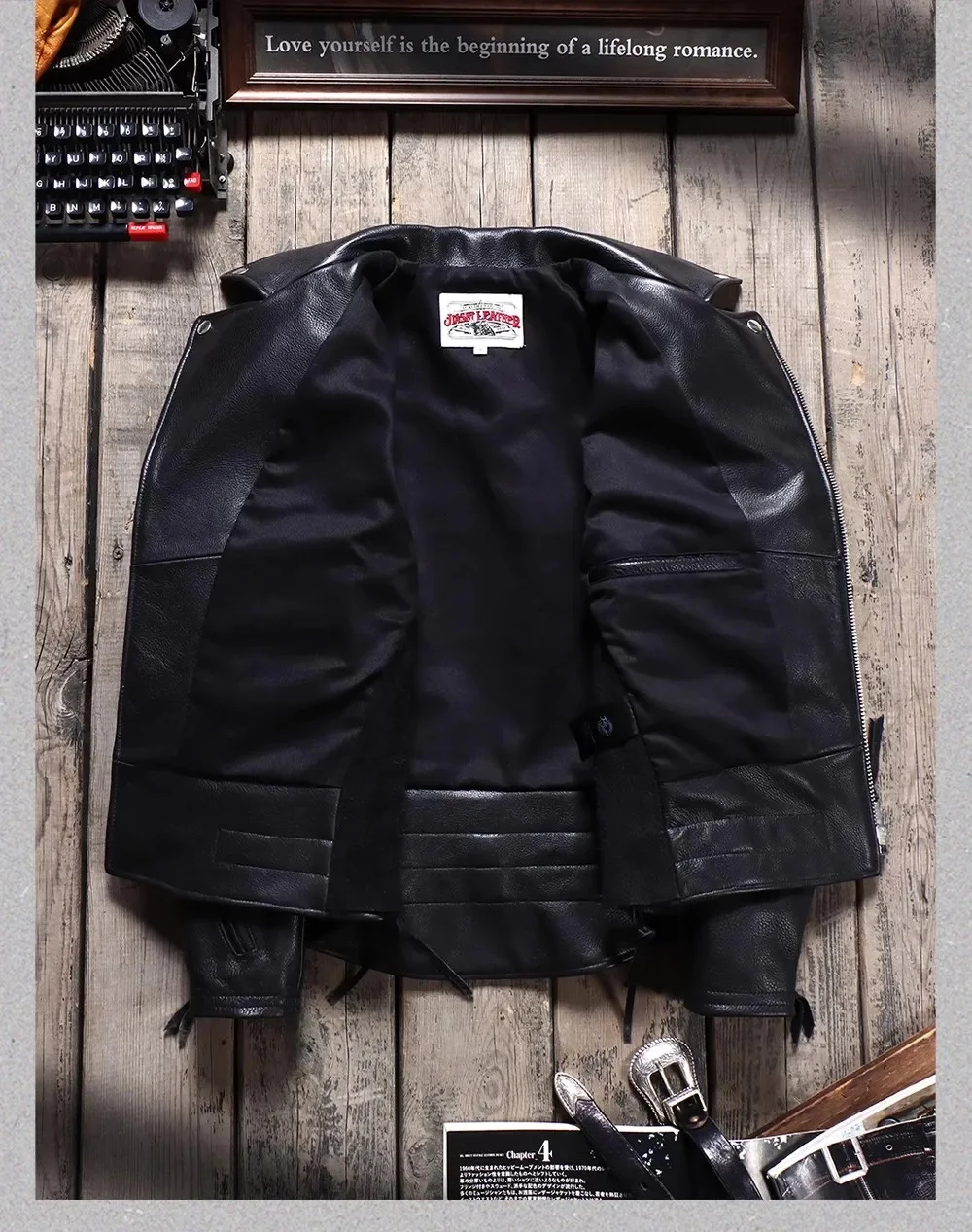 YR Shop Wholesales.Mens Heavy 1.5mm natural leather jacket.Brand new motor Rider cowhide coat.high quality cloth.real