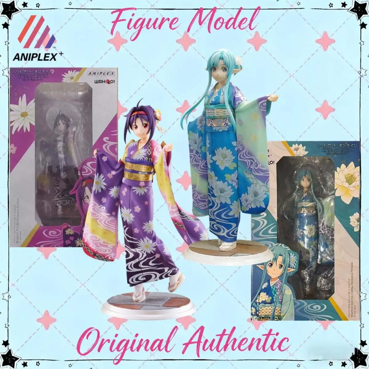 Original Genuine Aniplex+ Sword Art Online: Alicization War of Underworld Yuuki Asuna Kyo-Yuzen Kimono Figure Anime Collectible