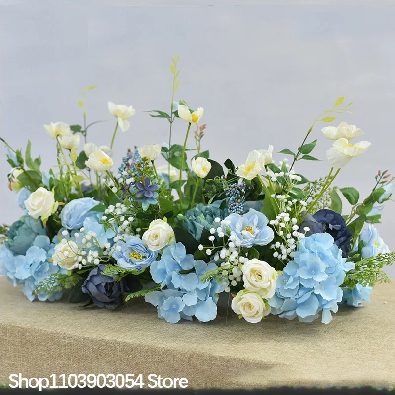 5D Rot-Gelbe Rosen-Kalla-Lilien Tischdekoration Künstliches Blumenarrangement Hochzeit Bankett Europäische Esstisch-Blumendekoration – Detail 8