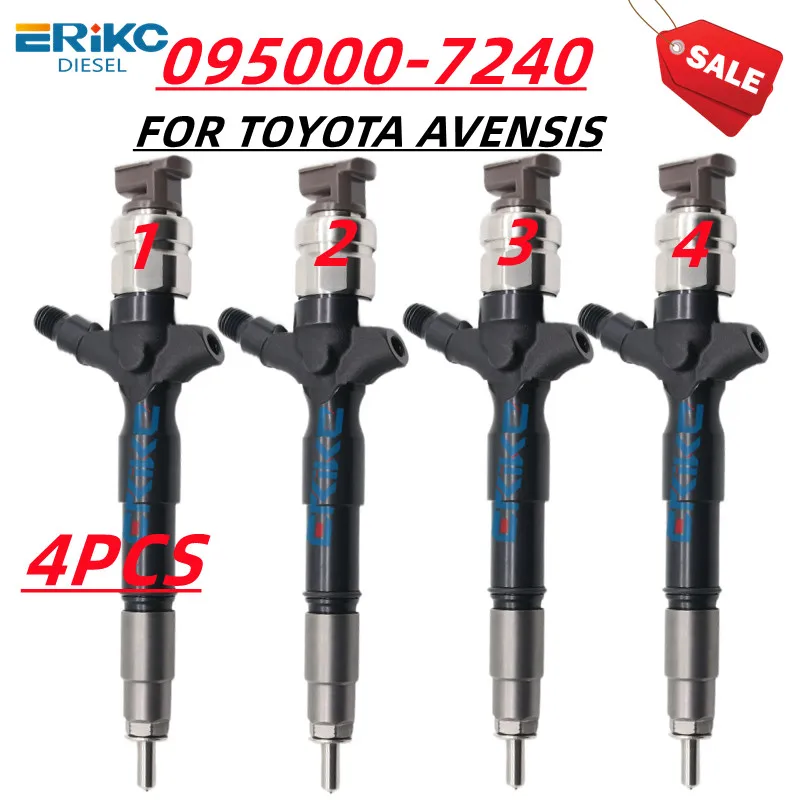 4PCS 095000-7240 23670-0R010 23670-0R060 Common Rail Injector 095000-7241 095000-7242 FOR TOYOTA AVENSIS DENSO