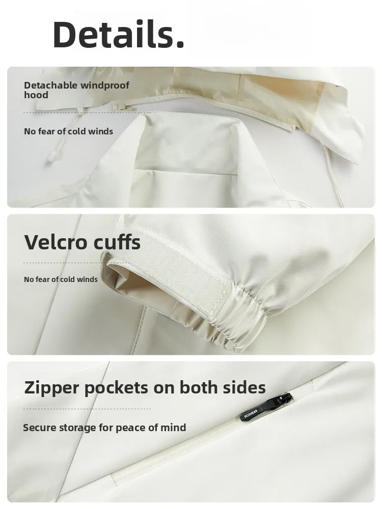 المرأة المحملة في واحد يندبروف مقاوم للماء رقيقة Jaet الخريف الشتاء ملابس خارجية معطف عادية فضفاض صالح طويل Sve مقنعين #4