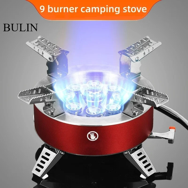 BULIN BL100-B18 Plus 9 Herd Seven/Nine Core Brenner Campingkocher 18000 W/23800 W Super Feuerkraft Outdoor Tragbares Gas