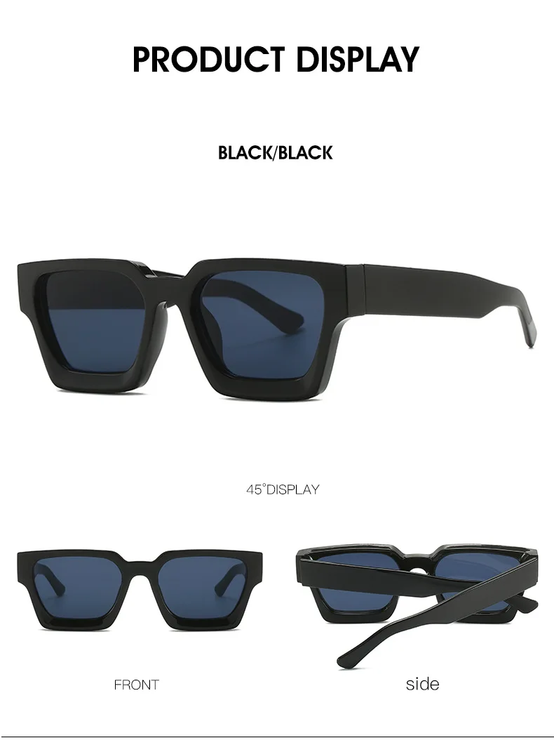 56010 Retro Quadratische Punk Sonnenbrille Frauen Männer Unisex Driving Shades Vintage Sonnenbrille Uv400 Gafas De Sol – Detail 9