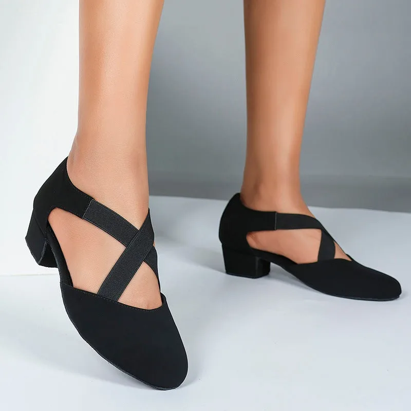 

Танцевальные туфли LOOGTSHON для латиноамериканских танцев, женские модные туфли на каблуке 3,5 см, джазовые туфли на каблуке для девочек и женщин, для вечерних нарядов