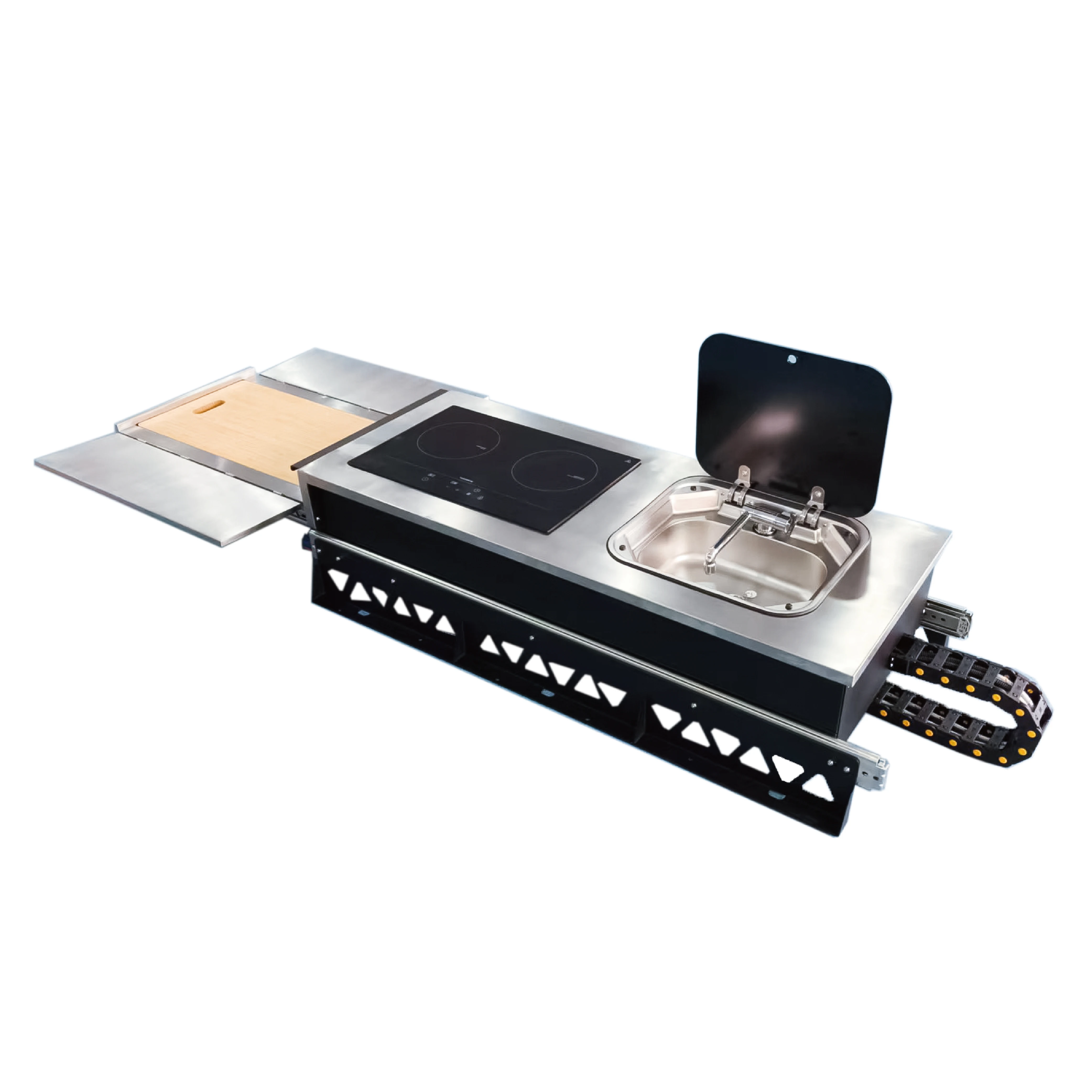 RV slide-out kitchen Pull-out outdoor cooking system, light and customizable, suitable for camper, RV, camping use
