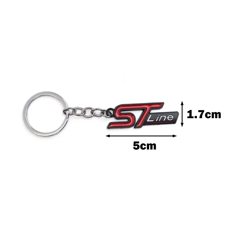 ST LINE Zinc Alloy Emblem Metal Car KeyChain Key Chain Keyring Key Ring For Focus x 2 3 FIESTA Kuga ESCAPE Vignale PUMA Ford