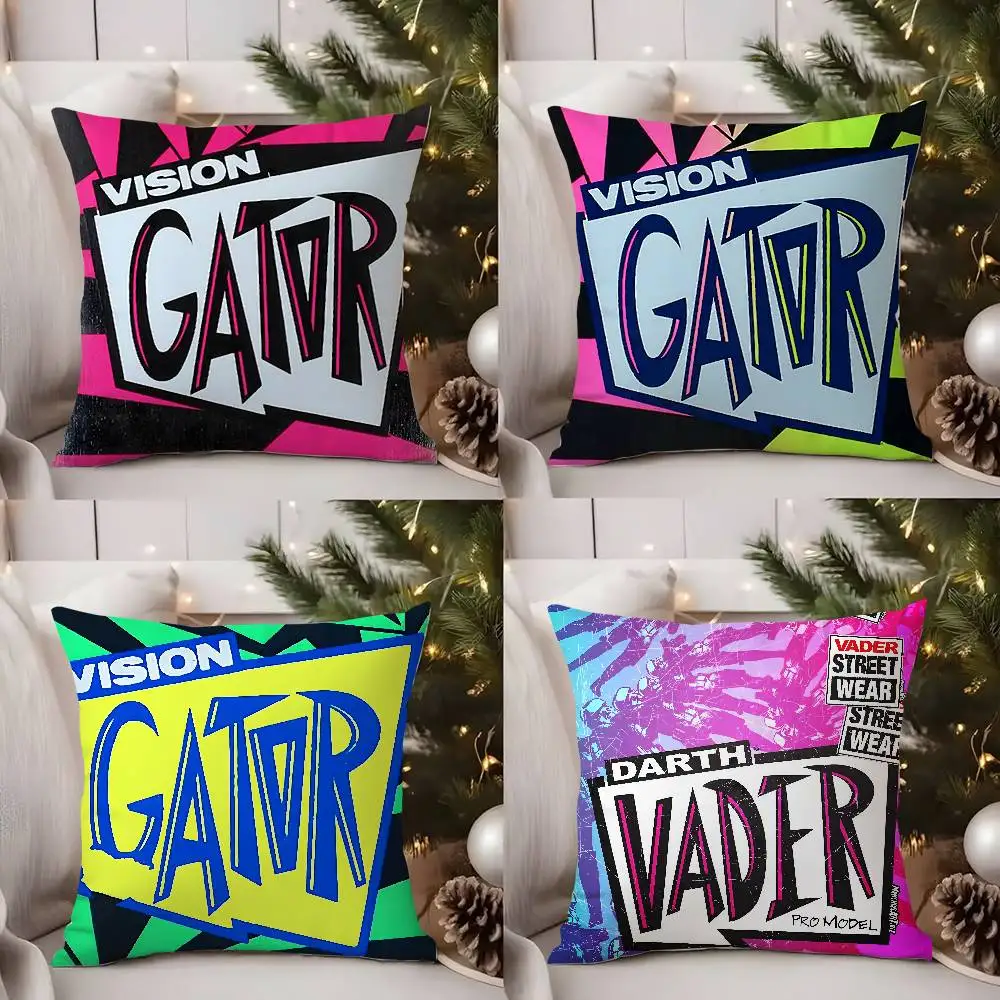 

V-Vision S-Street W-WearS Pillow Case Office Sofa Dorm Chair Back Short Plush Double-sided Printing Home Cushion Cover