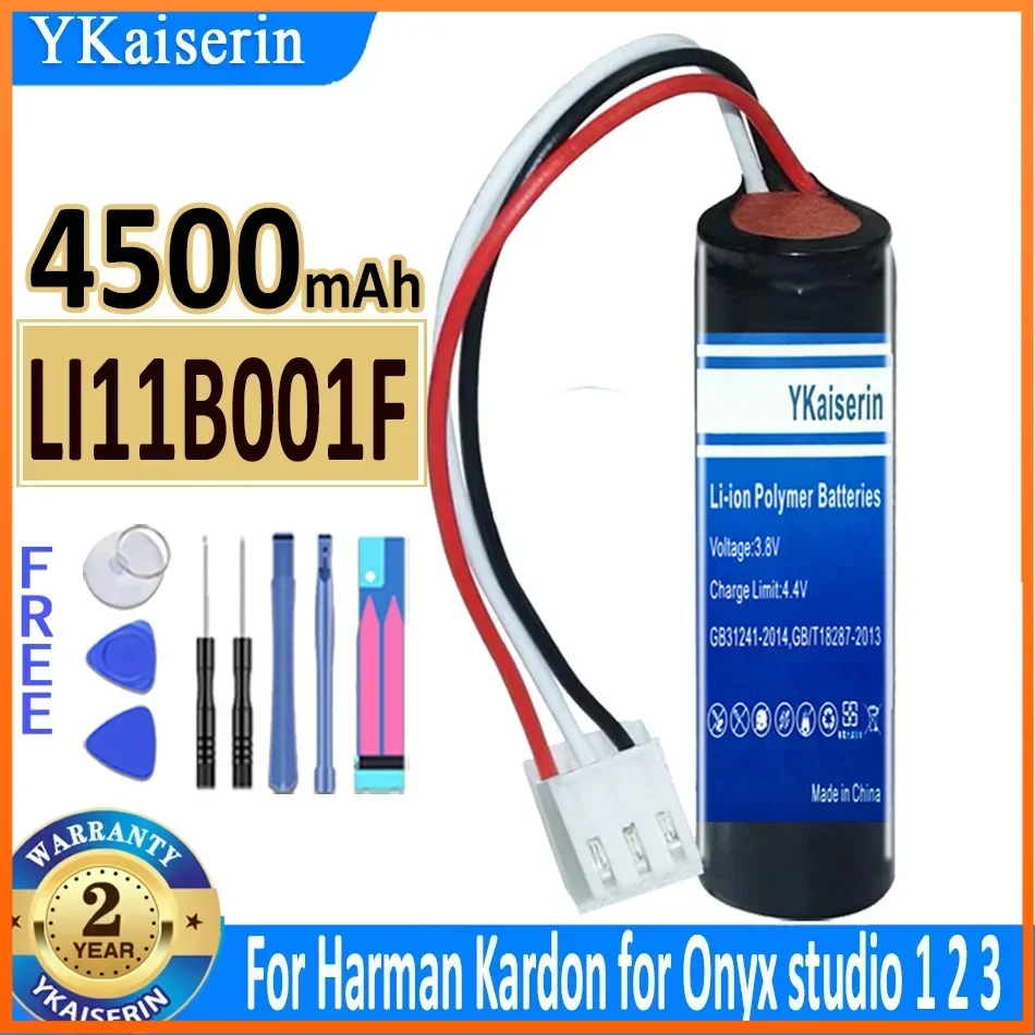 4500mAh YKaiserin LI11B001F Phone Battery for Harman Kardon for Onyx Studio 1 2 3 Speaker Loudspeaker Batterie Warranty 2 Years