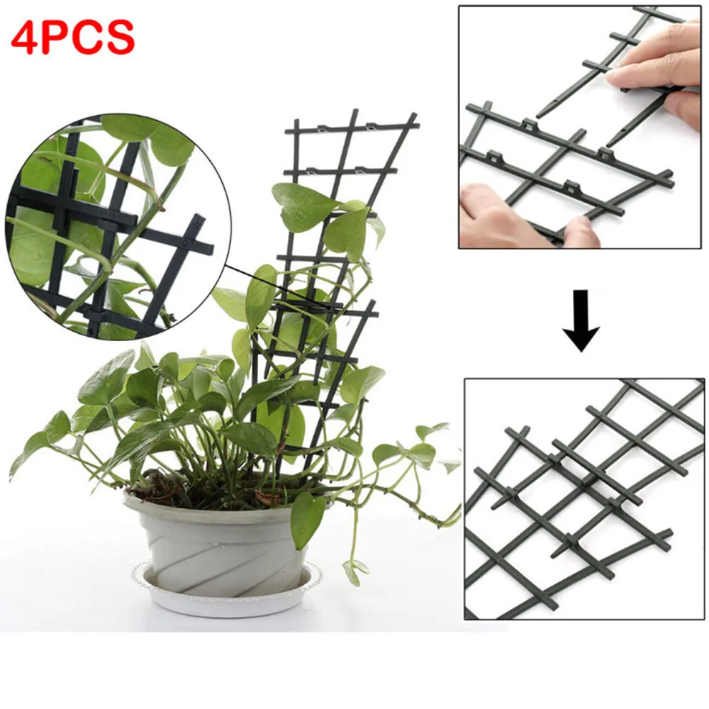 

Plant Climbing Support Pole Line DIY Mini Plastic Frame for Indoor Outdoor Potted Flowers Vegetables Vines