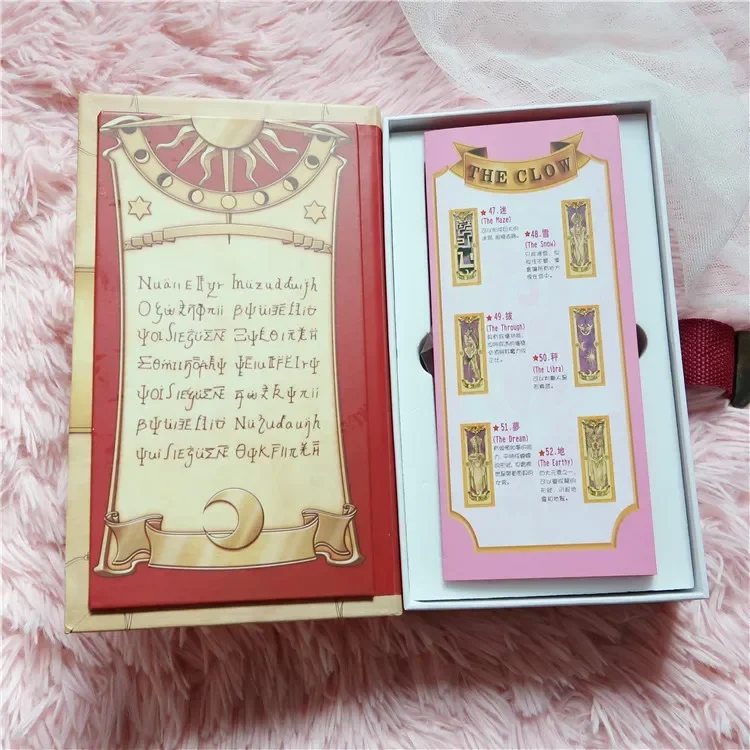 Anime Card Captor Sakura Kinomoto Tarot Magic Book Versions with Clow Cards Set In Box Cosplay Props Collectibles Gift