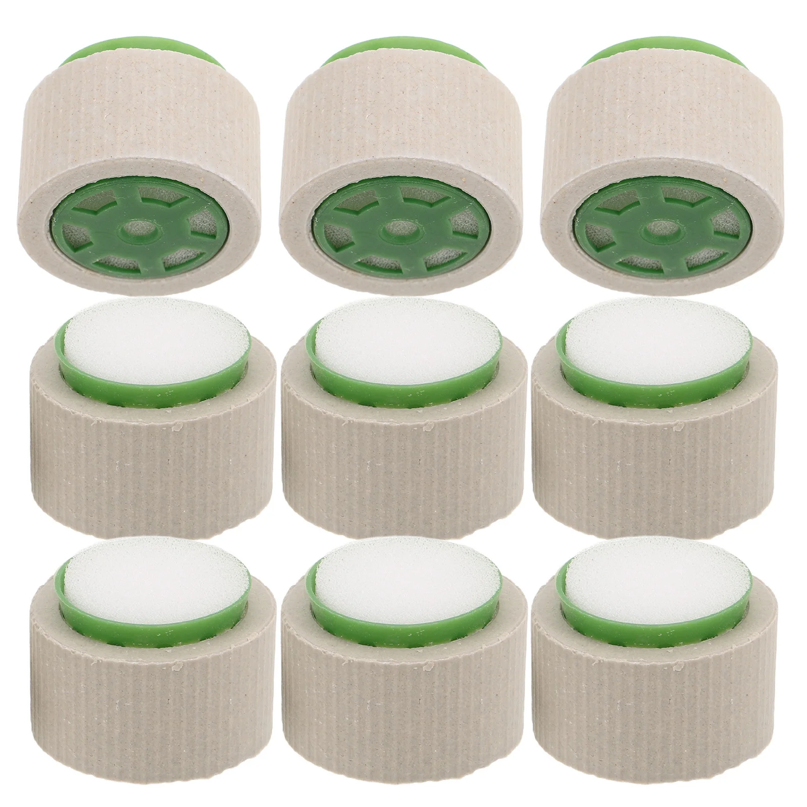 

9Pcs Ceramic Aquatic Plant Holder - Water Circulation Design for Stable Root Anchoring in Fish Tanks with Anti-Float Ring