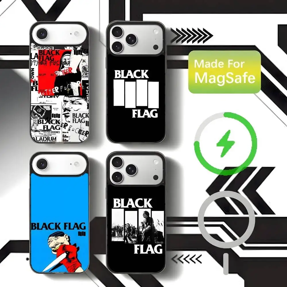 حافظة هاتف My War بعلم أسود لهاتف iPhone 17,16,15,14,13,12,11,Pro,Max,Plus,Mini,SE4,E شحن لاسلكي Magsafe مغناطيسي #1