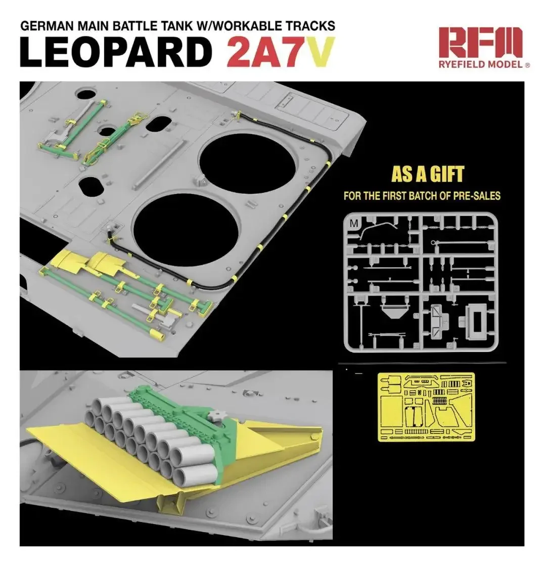 Ryefield RM5109 1/35 GERMAN LEOPARD 2A7V MBT WORKABLE TRACKS /Upgrade Set