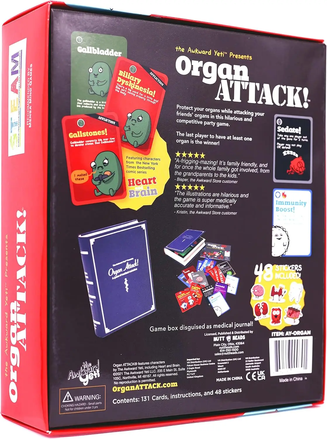 The Awkward Yeti Organ Attack! Card game, a family fun game suitable for children and adults - fun poker, suitable for playing n