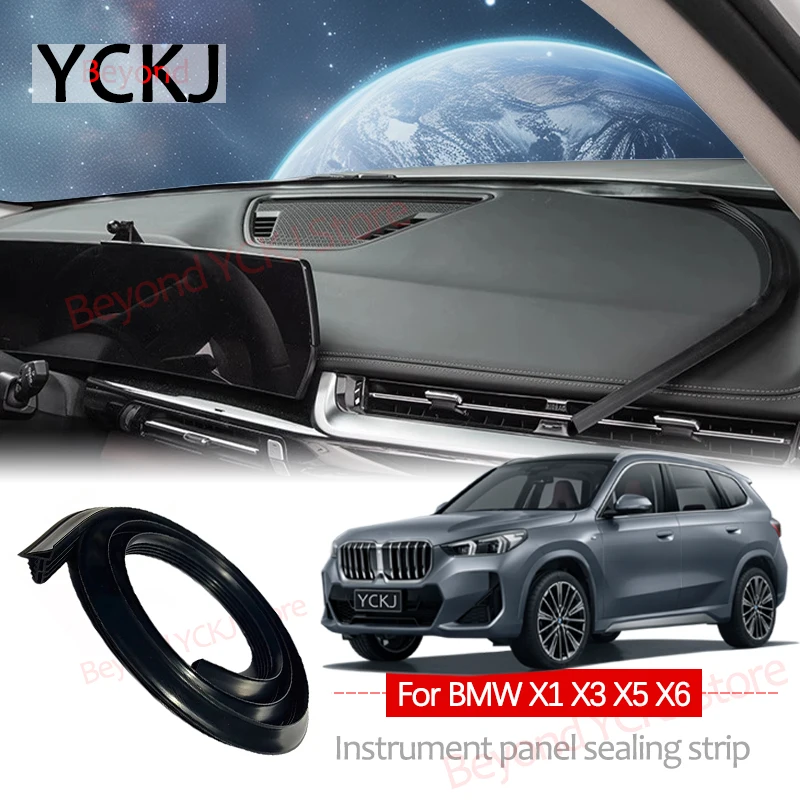 

Dashboard Gap Filler Flexible Rubber Seal Strip For BMW X1 X3 X5 X6 Center Console Waterproof Dustproof Interior Car accessories