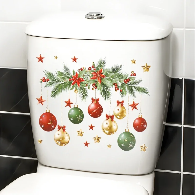 Weihnachten Schneemann Toilette Aufkleber Frohe Weihnachten Party Dekoration 2025, Weihnachten Badezimmer Dekor Navidad Natal Neujahr Geschenk 2026 – Detail 1
