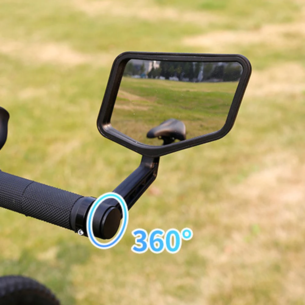 2pcs Bicycle Handlebar Rear View Mirrors Rearview Rectangle Back Mirror Handlebar Mounted Mirrors Mountain Road Bike Accessories