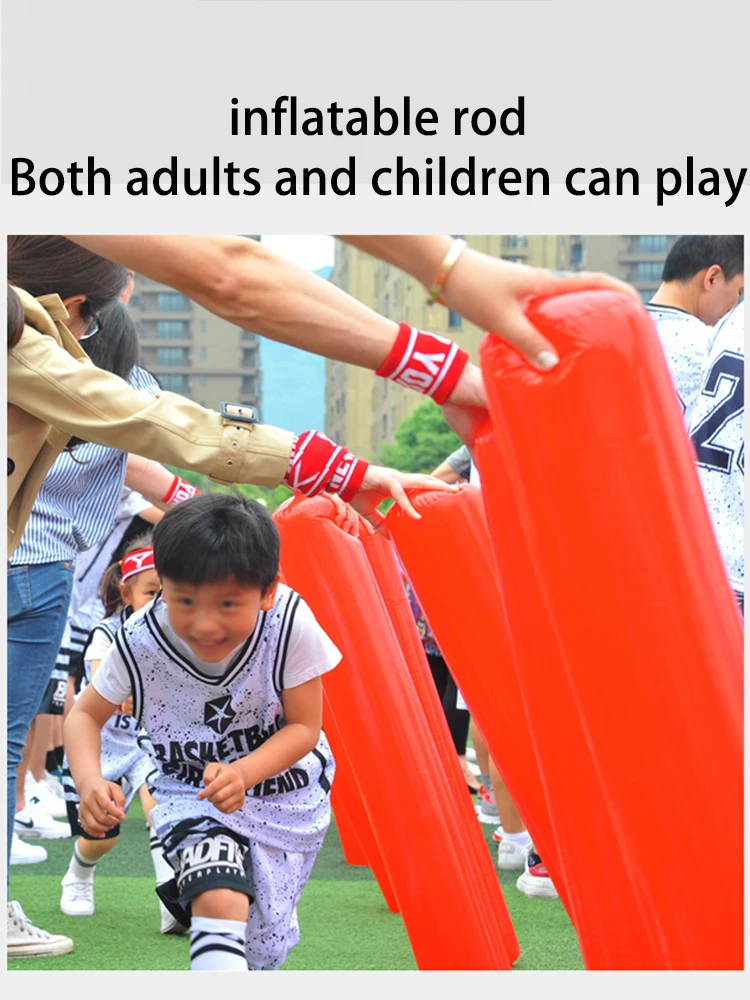 3 Pcs Child Inflatable Balloon Refueling Competition Applauder Stick Props for Family Outdoor Game Cheer Kid Exercisev