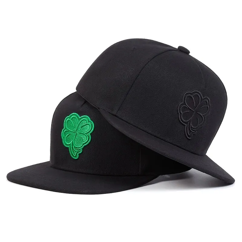 Unisex Clover Embroidery Hip-hop Hats Spring Autumn Outdoor Adjustable Casual Baseball Caps Sunscreen Hat