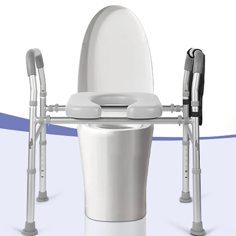 Adult Elderly Disabled Handicap Stand Alone Folding Width Height Adjustable Armrest Safety Helping Raised Toilet Seats New