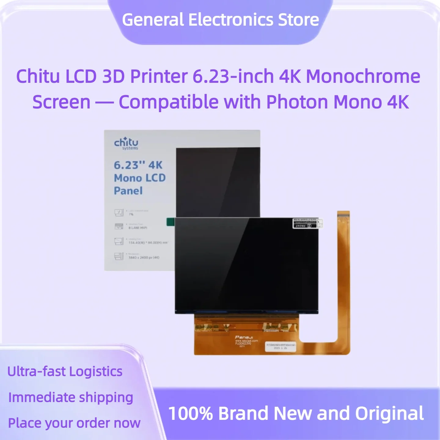 Chitu LCD 3D Printer 6.23-inch 4K Monochrome Screen — Compatible with Photon Mono 4K
