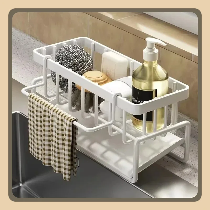 رف المطبخ خرقة تخزين الصرف الرف لا لكمة تخزين الرف المنزل رف توابل صنبور مصرف بالوعة الصرف الرف اكسسوارات المطبخ