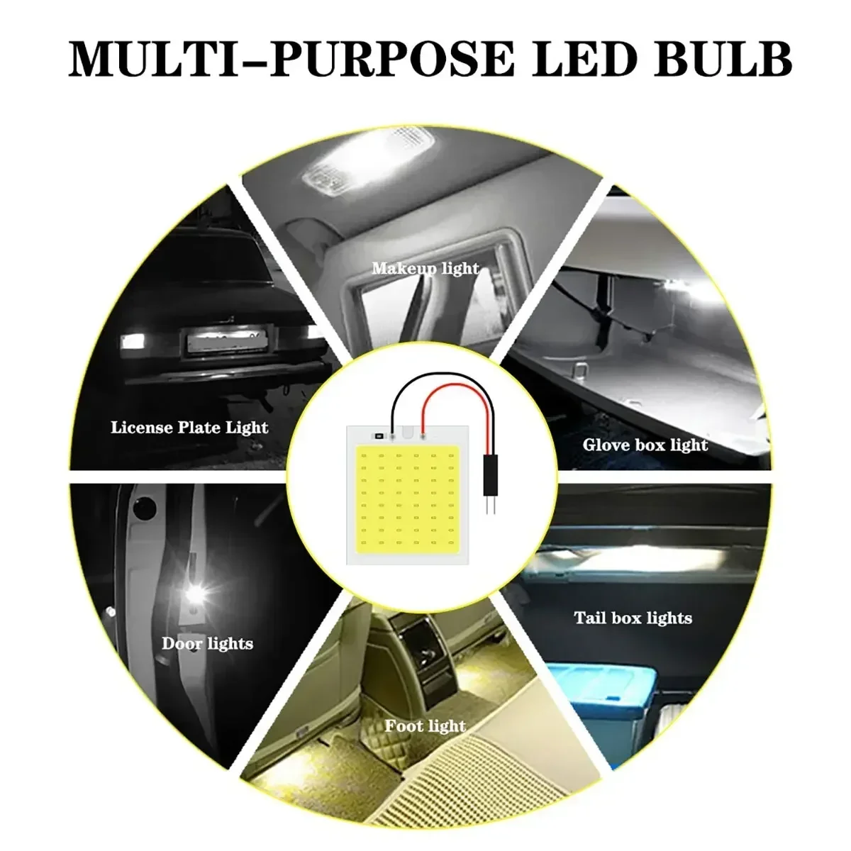 4pcs Car Interior Accessories 18/24/48 SMD T10 4W 12V COB Car Interior Panel LED Lights Lamp Bulb Car Dome Light Panel amagi