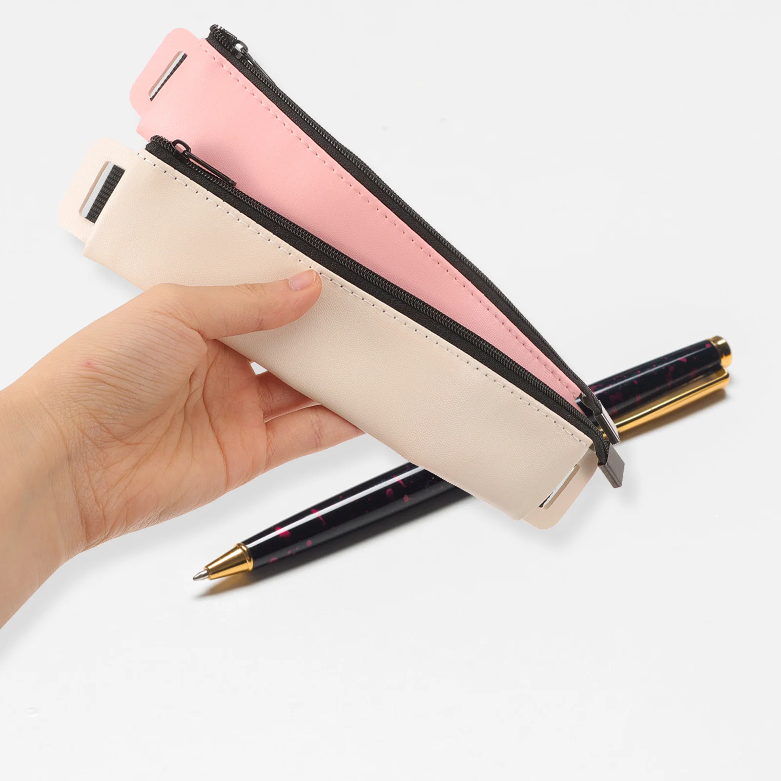 2 Pcs High-end Custom Pen Clip Fountain Holder Book Pencil Pouch Pens Protective Bag Simple