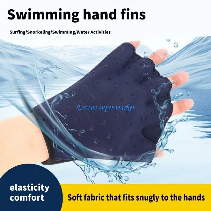 090B Pool Swimming Equipment Water Aerobics Webbed Gloves with Adjustable Size and Sponge for Swim Training Kids Swimmer Gear