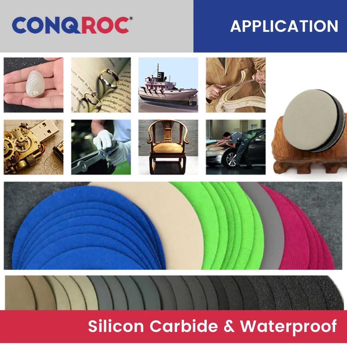 แผ่นขัด 100 มม.4 นิ้วซิลิคอนคาร์ไบด์กระดาษทรายกันน้ําสําหรับเปียกและแห้งขัดตะขอและห่วง 25 ชิ้นกรวด 60 ~ 10000