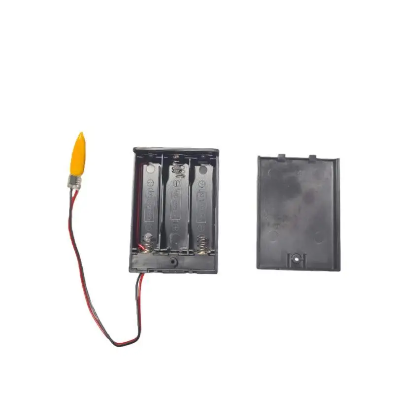 3V-5V Simulated Candle Flame Lamp Circuit Board with Battery Box Flame Lamp Wick for Candle Light Flicker Simulation