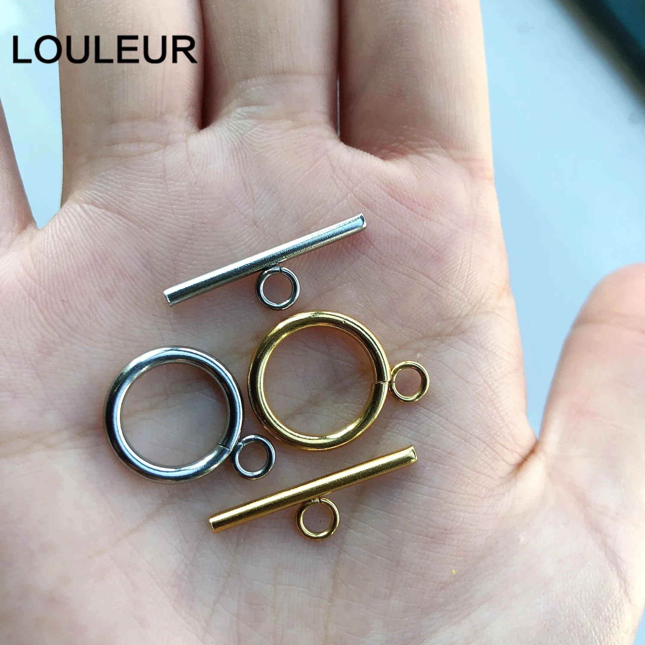 4 Sets Stainless Steel OT Toggle Clasps Toggle Clasps Buckle Connectors For DIY Bracelet Necklace Jewelry Making Finding Supplie