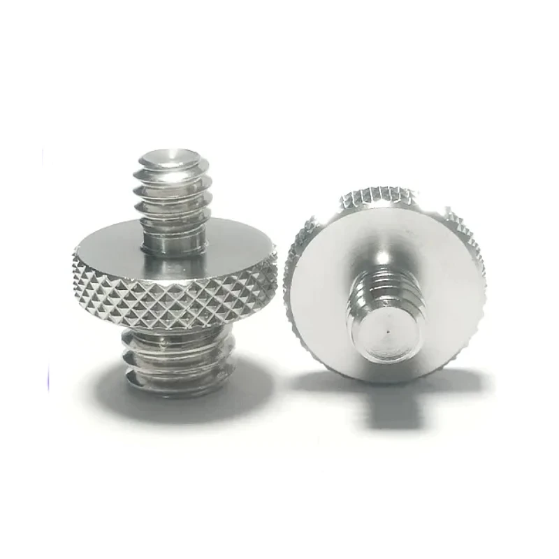 2 Stück 1/4 auf 1/4 3/8 Edelstahl Kamerastativ-Adapter-Schraube Universelle Konvertierungshalterung für Einbeinstativ Fotografiezubehör
