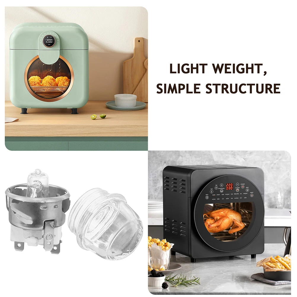 

1Set Oven Lamp Holder G9 Light Adapter Oven Light Bulb Socket Ceramic Stainless Steel Heat Resistant Durable G9 Lamp Holder