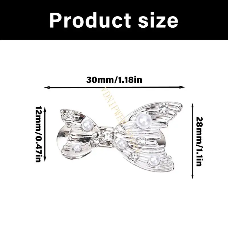 조절 가능한 No Sew Jeans Belt Clip Tail Rhinestones Pearls 허리 Cincher 액세서리 D08E