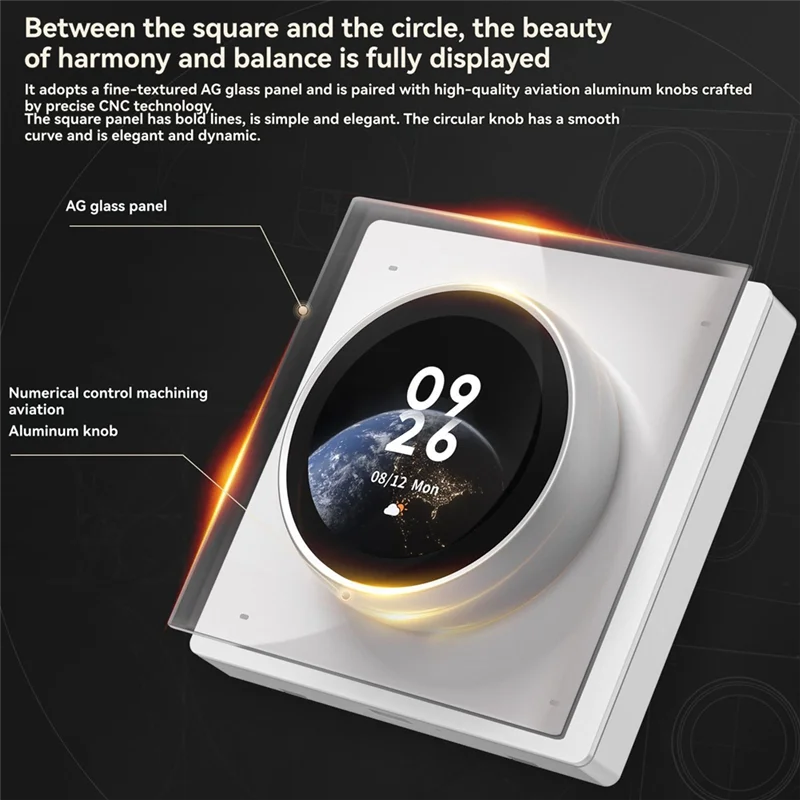 JABS-Tuya Wifi Smart Knob Central Control Screen Touch Rotate 3 Relays 4 Buttons Programmable Scene Switchh RTOS New System