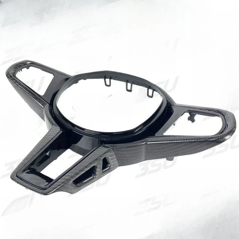Steering wheel carbon fiber cover 3 series 4 series modified steering wheel button frame panel