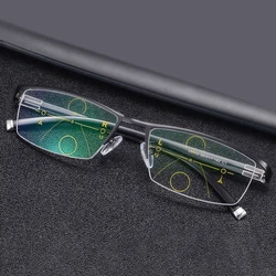 Reading Glasses, Men's Near And Far, High-definition, Progressive Multi-focus, Automatic Adjustment Of Power, Anti-blue Light