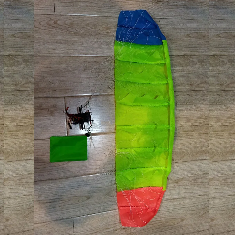 1Set 1Meter Remote-controlled Powered Paraglider RC Drone Stunt Flight Paragliding leaf1.0 for Children Boys Handmade Assembly