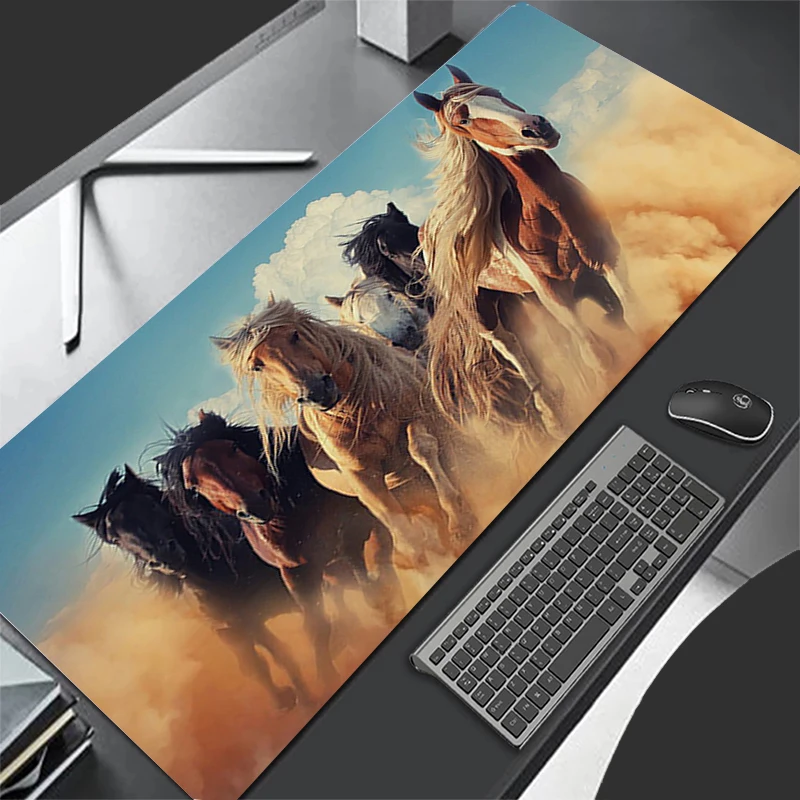 

Large Gaming Mousepad A Running Horse Gifts Soft Mousepads Desk Pads For HD PC Keyboard Mats Table Rug 900x400 Computer Mousepad