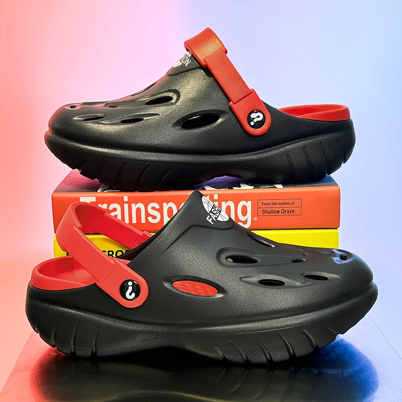 

2026 New Arrival Mens Sandals Thick Bottom EVA Clogs for Men Casual Slip Ons Beach Shoes Man Fashion Closed-toe Slippers