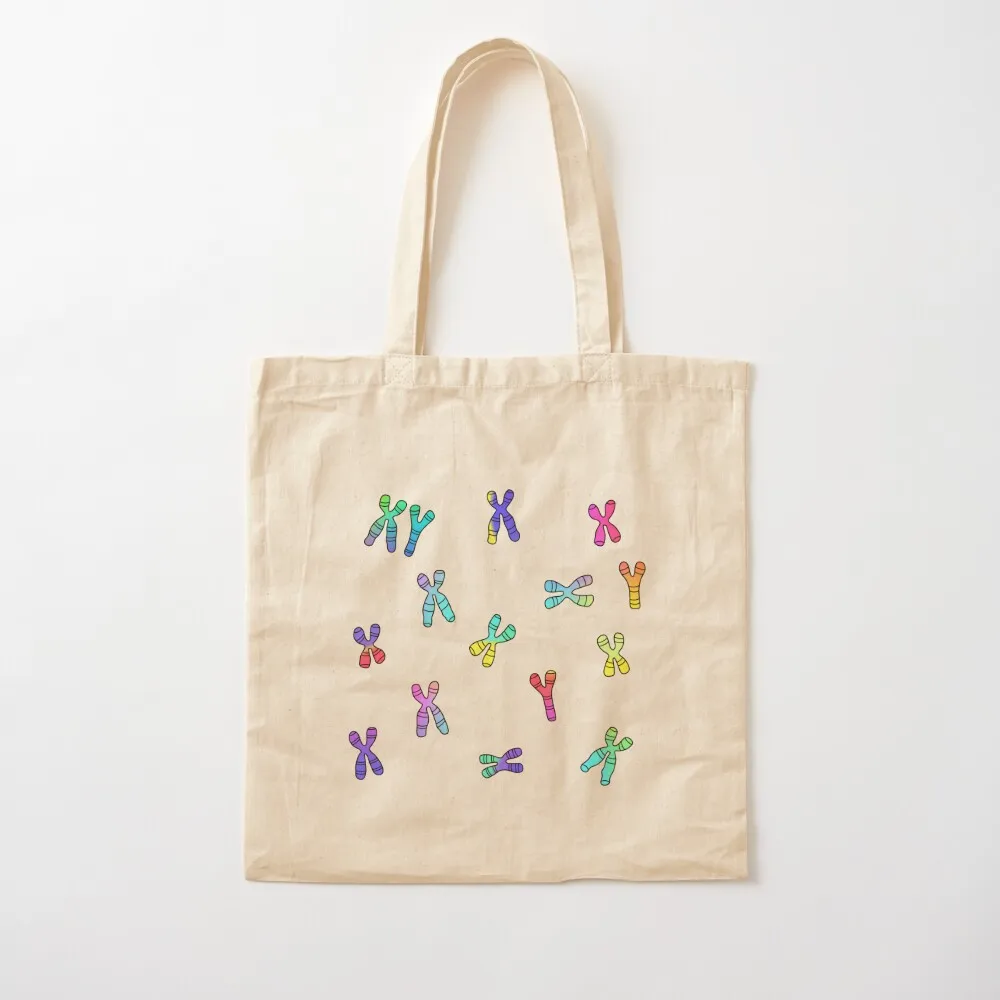 حقيبة يد كروموسومات مرسومة يدويًا، حقيبة يد للسيدات، حقيبة قماشية، حقائب يد من القماش للرجال