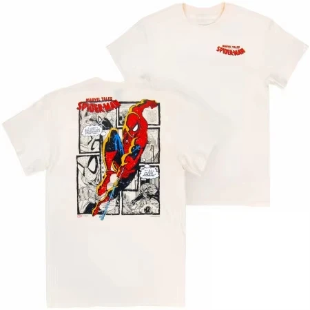 تي شيرت Marvel المعتمد رسميًا بطباعة Spider-Man بأكمام قصيرة للرجال والنساء، قميص Y2K فضفاض غير رسمي للشارع