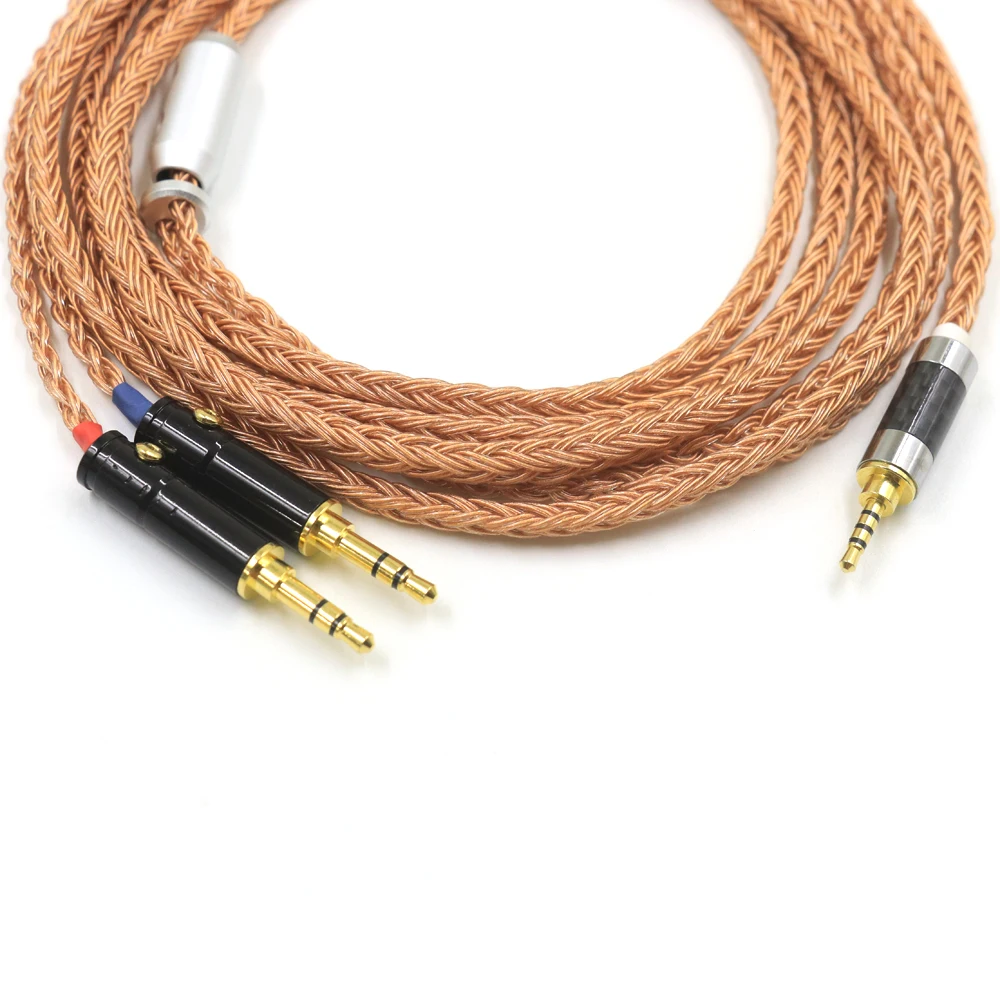 Haldane 16core (รุ่นปรับปรุง) เดี่ยวคริสตัลทองแดงสายอัพเกรดสําหรับ Sundara Aventho Focal Elegia t1 MDR-Z he400s D7200 9200